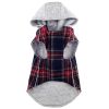 Weekender Dog Sweatshirt Hoodie - Pink & White Plaid