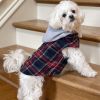 Weekender Dog Sweatshirt Hoodie - Pink & White Plaid