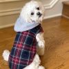 Weekender Dog Sweatshirt Hoodie - Pink & White Plaid