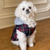 Weekender Dog Sweatshirt Hoodie - Pink & White Plaid
