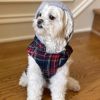 Weekender Dog Sweatshirt Hoodie - Pink & White Plaid