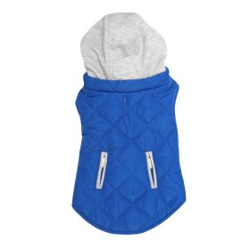 Weekender Dog Sweatshirt Hoodie - Pink & White Plaid (Option: Royal BlueX-SMALL)